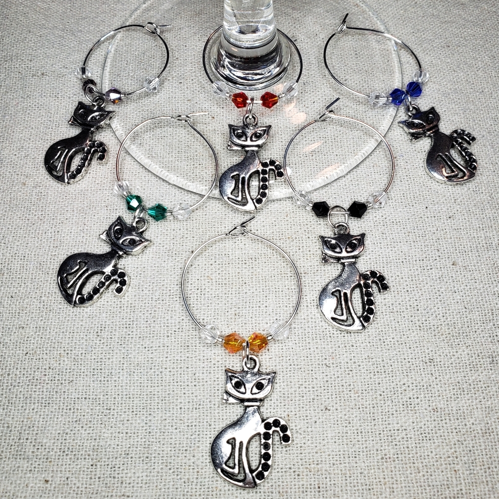 Wine Charms FLIRTY FELINES
